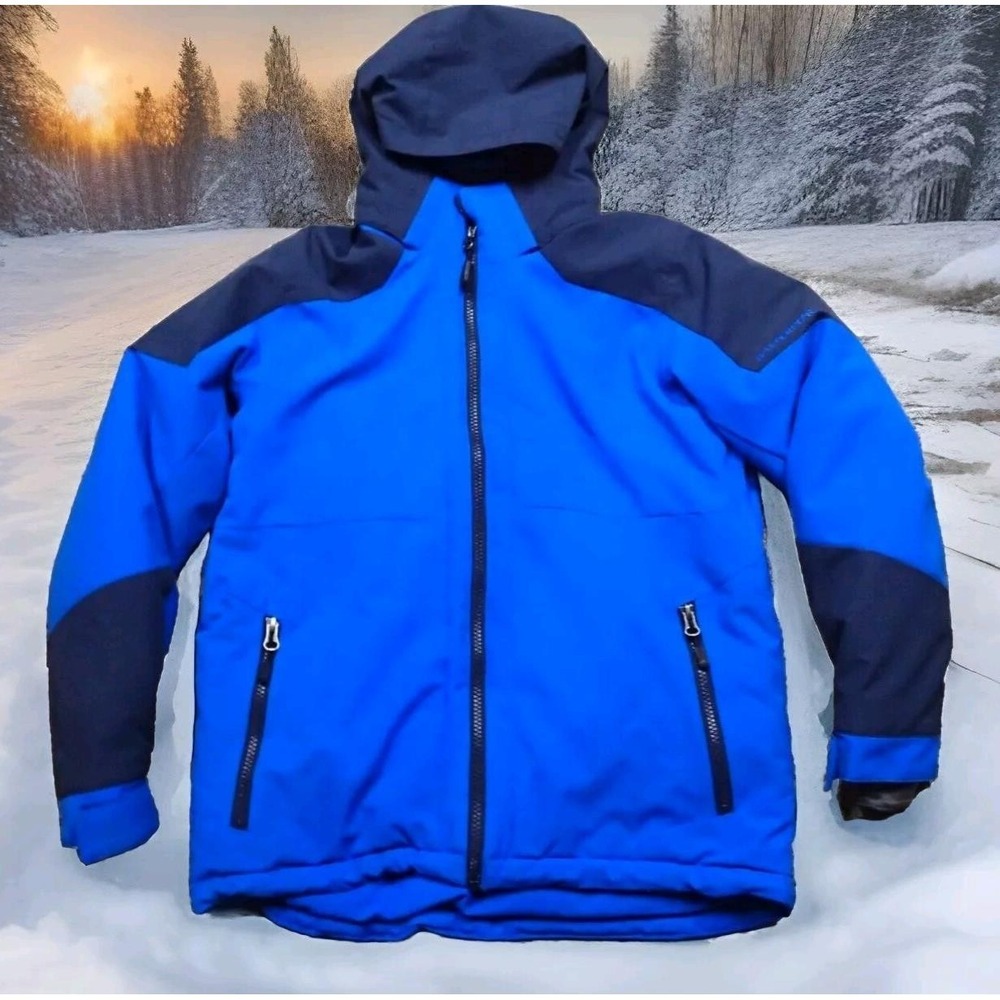 Boulder Gear Hawley Ski Jacket Boys Large Blue Excellent Technical Hooded Coat